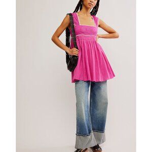 Free People Heartland Mini Pink Dress